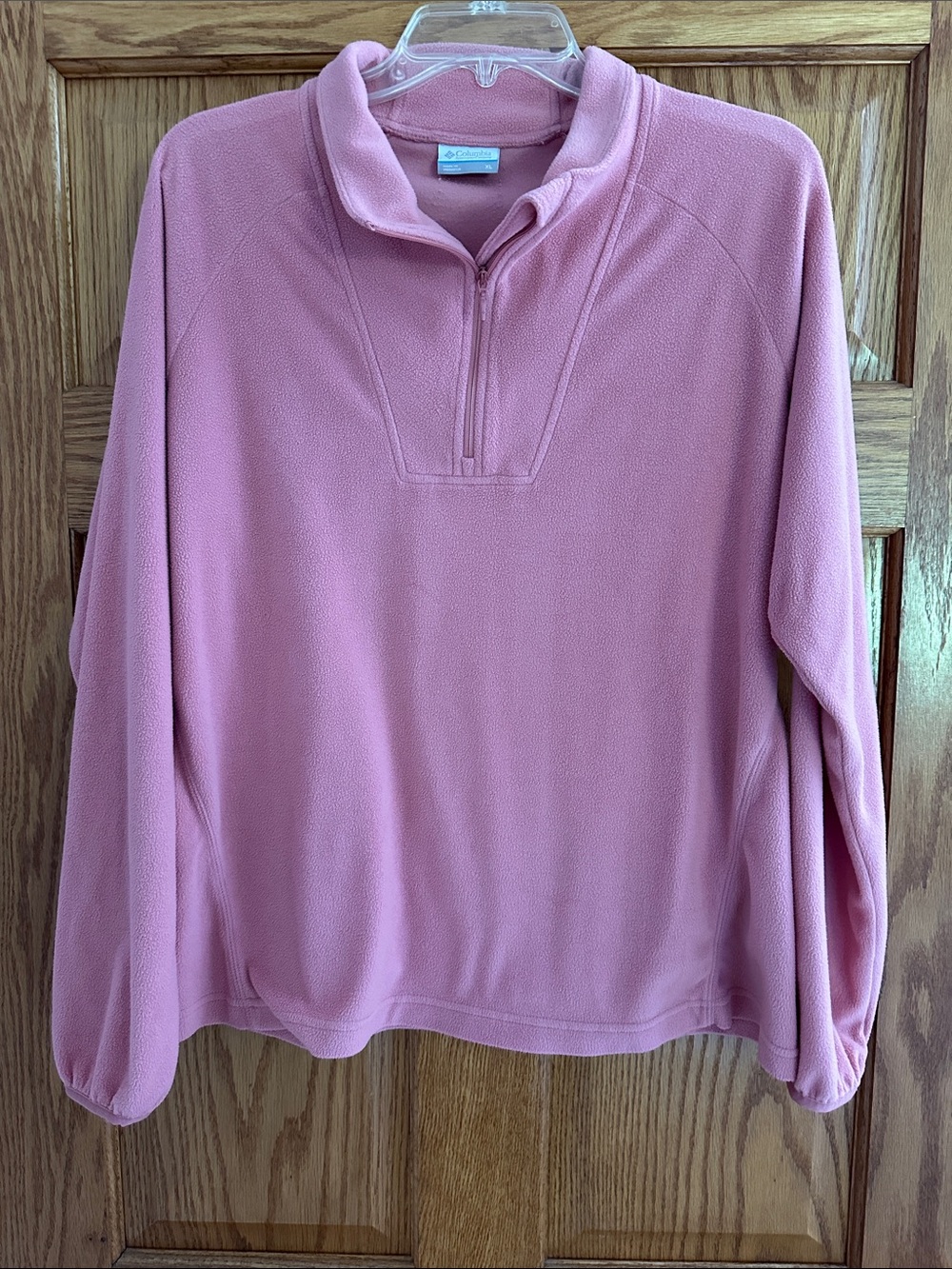 Columbia Light Pink Half-Zip Fleece Pullover